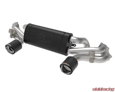 aFe Power Mach Force-Xp 2-1/4" - 2-1/2" 304 Stainless Steel Catback Exhaust System w/ Carbon Fiber Tips Porsche 718 Cayman GT4 H6 4.0L 2020+ - 49-36443-C