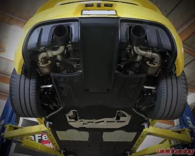 aFe Power Mach Force-Xp 2-1/4" - 2-1/2" 304 Stainless Steel Catback Exhaust System w/ Carbon Fiber Tips Porsche 718 Cayman GT4 H6 4.0L 2020+ - 49-36443-C