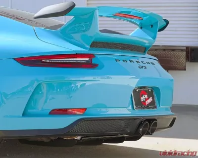 aFe Power Mach Force-Xp 2 1/2" to 2" 304 Stainless Steel Catback Exhaust Sytem with Carbon Fiber Tips Porsche 991 | 991.2 GT3 2014-2019 - 49-36450-C