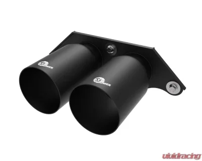 aFe Power Mach Force-Xp 4" 304 Stainless Steel Bolt-On Exhaust Tips Satin Black Porsche 991 | 991.2 GT3 2014-2019 - 49C36435-B