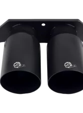 aFe Power Mach Force-Xp 4" 304 Stainless Steel Bolt-On Exhaust Tips Satin Black Porsche 991 | 991.2 GT3 2014-2019                                     - 49C36435-B - Image 3