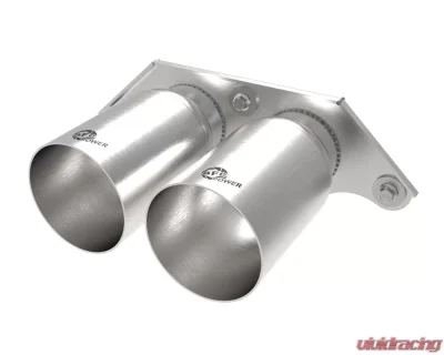 aFe Power Mach Force-Xp 4" 304 Stainless Steel Bolt-On Exhaust Tips Brushed Finish Porsche 991 | 991.2 GT3 2014-2019 - 49C36435-H