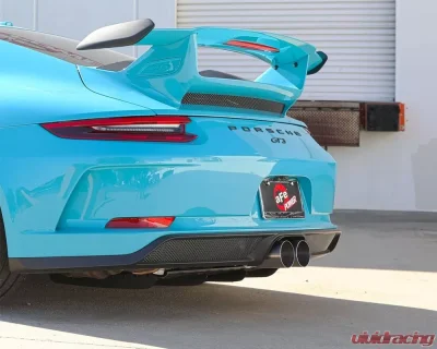 aFe Power Mach Force-Xp 4" 304 Stainless Steel Bolt-On Exhaust Tips Brushed Finish Porsche 991 | 991.2 GT3 2014-2019 - 49C36435-H