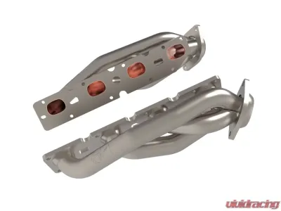 aFe Power Twisted Steel 304 Stainless Steel Short Tube Header with Titanium Ceramic Coating Jeep Grand Cherokee WK2 | Dodge Durango V8-5.7L HEMI 2011-2024 - 48-38029-T