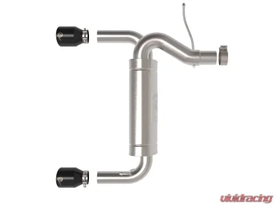 aFe Power Vulcan Series 3"to 2-1/2" 304 Stainless Steel Axleback Exhaust System with Black Tips Ford Bronco L4-2.3L t | V6-2.7L tt 2021-2024 - 49-33137-B