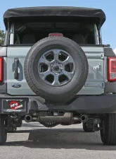 aFe Power Vulcan Series 3"to 2-1/2" 304 Stainless Steel Axleback Exhaust System with Carbon Fiber Tips Ford Bronco L4-2.3L t | V6-2.7L tt 2021-2024                                     - 49-33137-C - Image 3