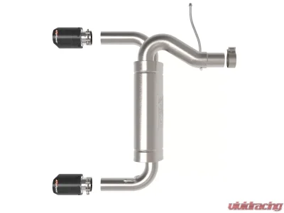 aFe Power Vulcan Series 3"to 2-1/2" 304 Stainless Steel Axleback Exhaust System with Carbon Fiber Tips Ford Bronco L4-2.3L t | V6-2.7L tt 2021-2024 - 49-33137-C