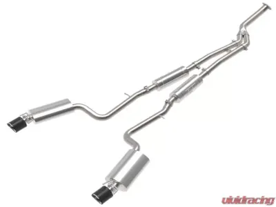 Takeda 2.5 to 3 inch 304 Stainless Steel Catback Exhaust w/Carbon Fiber Tip Lexus IS200t L4 2.0L t 2016-2017 - 49-36059-C