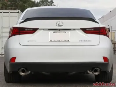 Takeda 2.5 to 3 inch 304 Stainless Steel Catback Exhaust w/Carbon Fiber Tip Lexus IS200t L4 2.0L t 2016-2017 - 49-36059-C