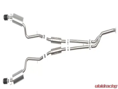 Takeda 2.5 to 3 inch 304 Stainless Steel Catback Exhaust w/Carbon Fiber Tip Lexus IS200t L4 2.0L t 2016-2017 - 49-36059-C