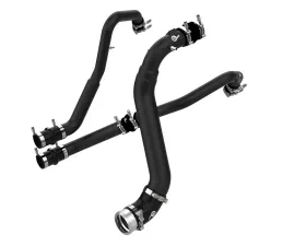 aFe Power Bladerunner Aluminum Hot and Cold Charge Pipe Kit Black Ford F-150 V6-2.7L (tt) 2021-2023