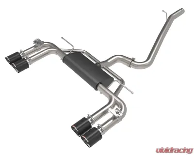 aFe Power Mach Force-Xp Stainless Steel Catback Exhaust System w/ Carbon Fiber Tip Audi S3 L4-2.0L (t) 2015-2020 - 49-36442-C