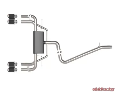 aFe Power Mach Force-Xp Stainless Steel Catback Exhaust System w/ Carbon Fiber Tip Audi S3 L4-2.0L (t) 2015-2020 - 49-36442-C