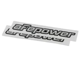 aFe Power Brushed-Silver Mylar Decal (Pair)