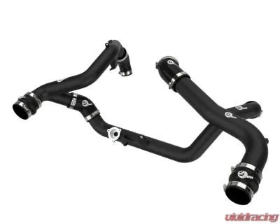 aFe BladeRunner Aluminum Hot and Cold Charge Pipe Kit - Black Ford Explorer | Lincoln Aviator EcoBoost V6 3.0L (tt) 2020-2021 - 46-20654-B