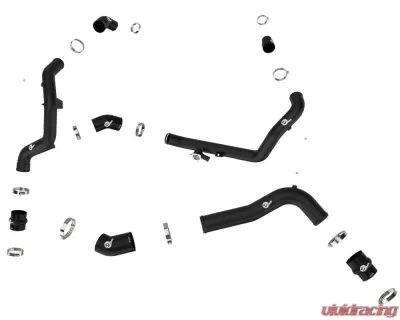 aFe BladeRunner Aluminum Hot and Cold Charge Pipe Kit - Black Ford Explorer | Lincoln Aviator EcoBoost V6 3.0L (tt) 2020-2021 - 46-20654-B