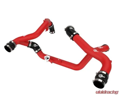 aFe BladeRunner Aluminum Hot and Cold Charge Pipe Kit - Red Ford Explorer | Lincoln Aviator EcoBoost V6 3.0L (tt) 2020-2021 - 46-20654-R