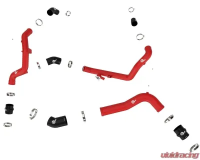 aFe BladeRunner Aluminum Hot and Cold Charge Pipe Kit - Red Ford Explorer | Lincoln Aviator EcoBoost V6 3.0L (tt) 2020-2021 - 46-20654-R
