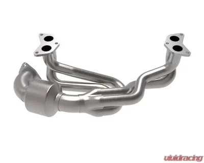 aFe Power Twisted Steel 304 Stainless Steel Header w/ Catalytic Converter Subaru Forester Legacy | Outback 2013-2019 - 48-36804-HC