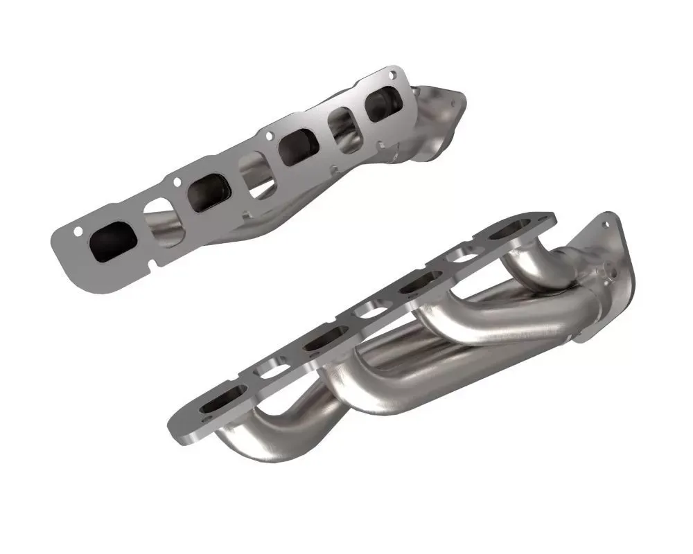 aFe Power Twisted Steel 304 Stainless Steel Short Tube Header with Raw Finish Jeep Grand Cherokee Trackhawk | Dodge Durango SRT Hellcat V8-6.2L sc 2021-2024 - 48-38032