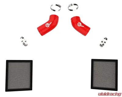 aFe Power Super Stock Induction System Red Edition with Pro DRY S Filters Toyota Tundra V6-3.4L tt 2022-2024 - 55-10019DR