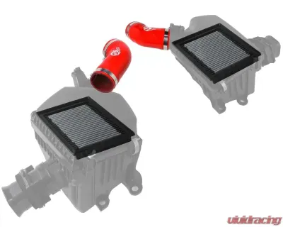 aFe Power Super Stock Induction System Red Edition with Pro DRY S Filters Toyota Tundra V6-3.4L tt 2022-2024 - 55-10019DR