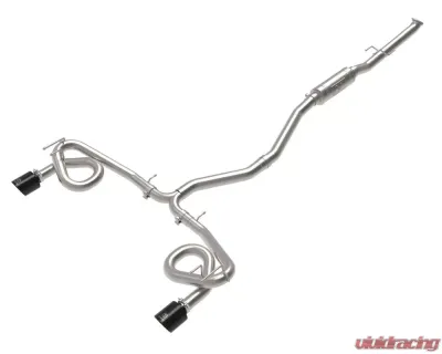 Takeda 2-1/2" to 3" 304 Stainless Steel Catback Exhaust System with Black Tip Acura Integra | Honda Civic Si L4-1.5L t 2022-2024 - 49-36630-B