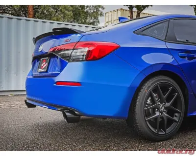 Takeda 2-1/2" to 3" 304 Stainless Steel Catback Exhaust System with Black Tip Acura Integra | Honda Civic Si L4-1.5L t 2022-2024 - 49-36630-B