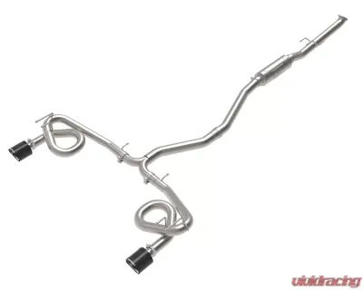 Takeda 2-1/2" to 3" 304 Stainless Steel Catback Exhaust System with Carbon Fiber Tip Acura Integra | Honda Civic Si L4-1.5L t 2022-2024 - 49-36630-C