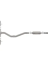 Takeda 2-1/2" to 3" 304 Stainless Steel Catback Exhaust System with Carbon Fiber Tip Acura Integra | Honda Civic Si L4-1.5L t 2022-2024                                     - 49-36630-C - Image 2