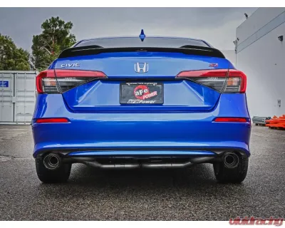 Takeda 2-1/2" to 3" 304 Stainless Steel Catback Exhaust System with Carbon Fiber Tip Acura Integra | Honda Civic Si L4-1.5L t 2022-2024 - 49-36630-C