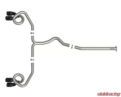 Takeda 3" to 2-1/2" 304 Stainless Steel Catback Exhaust System w/ Black Tips Subaru WRX 2022+ - 49-36809-B