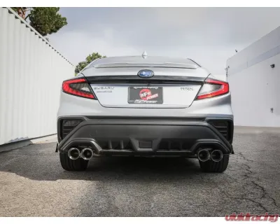 Takeda 3" to 2-1/2" 304 Stainless Steel Catback Exhaust System w/ Polished Tips Subaru WRX 2022+ - 49-36809-P