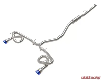 Takeda 2-1/2" to 3" 304 Stainless Steel Catback Exhaust System with Blue Flame Tip Acura Integra | Honda Civic Si L4-1.5L t 2022-2024 - 49-36630-L