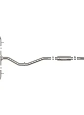 Takeda 2-1/2" to 3" 304 Stainless Steel Catback Exhaust System with Blue Flame Tip Acura Integra | Honda Civic Si L4-1.5L t 2022-2024                                     - 49-36630-L - Image 2
