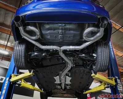 Takeda 2-1/2" to 3" 304 Stainless Steel Catback Exhaust System with Blue Flame Tip Acura Integra | Honda Civic Si L4-1.5L t 2022-2024 - 49-36630-L