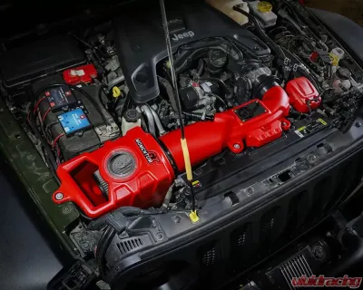 aFe Power Momentum GT Red Edition Cold Air Intake System w/ Pro Dry S Filter Jeep Wrangler JL | Gladiator V6 3.6L 2018-2023 - 51-76217-R