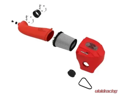 aFe Power Momentum GT Red Edition Cold Air Intake System w/ Pro DRY S Filter Dodge Challenger|Charger R 2011-2023 - 51-72202-R