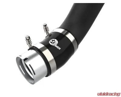 aFe Power BladeRunner 3-1/2" Black Aluminum Cold Charge Pipe GM Diesel Trucks V8-6.6L td L5P 2020-2023 - 46-20449-B