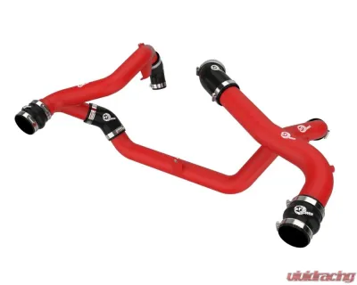 aFe Power BladeRunner Aluminum Hot and Cold Charge Pipe Kit (Red) Ford Explorer/ST | Lincoln Aviator EcoBoost V6-3.0L (tt) 2022-2024 - 46-20674-R