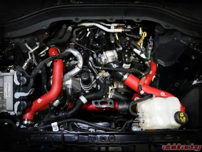 aFe Power BladeRunner Aluminum Hot and Cold Charge Pipe Kit (Red) Ford Explorer/ST | Lincoln Aviator EcoBoost V6-3.0L (tt) 2022-2024 - 46-20674-R