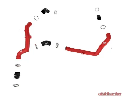 aFe Power BladeRunner 2.25" Aluminum Hot Charge Pipe (Red) Ford Explorer/ST | Lincoln Aviator EcoBoost V6-3.0L (tt) 2022-2024 - 46-20678-R
