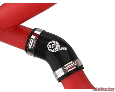 aFe Power BladeRunner 2.25" Aluminum Hot Charge Pipe (Red) Ford Explorer/ST | Lincoln Aviator EcoBoost V6-3.0L (tt) 2022-2024 - 46-20678-R