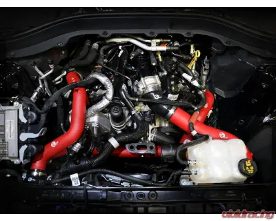 aFe Power BladeRunner 2.25" Aluminum Hot Charge Pipe (Red) Ford Explorer/ST | Lincoln Aviator EcoBoost V6-3.0L (tt) 2022-2024 - 46-20678-R