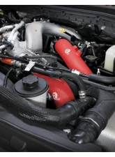 aFe Power BladeRunner Red Aluminum Hot and Cold Charge Pipe Kit Ford Diesel Trucks V8-6.7L td High Output 2023-2024                                     - 46-20684-R - Image 2