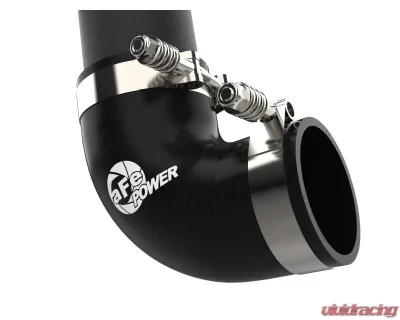 aFe Power BladeRunner 3" Black Aluminum Cold Charge Pipe Ford Diesel Trucks V8-6.7L td High Output 2023-2024 - 46-20689-B
