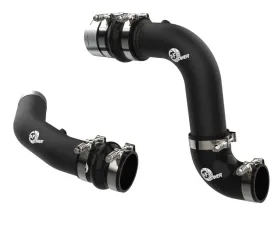 aFe Power Black BladeRunner Aluminum Hot and Cold Charge Pipe Kit Ford Diesel Trucks V8-6.7L td 2023-2024