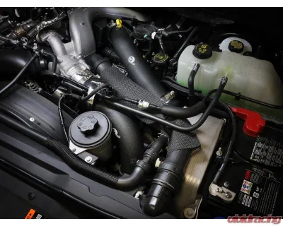 aFe Power Black BladeRunner Aluminum Hot and Cold Charge Pipe Kit Ford Diesel Trucks V8-6.7L td 2023-2024 - 46-20734-B