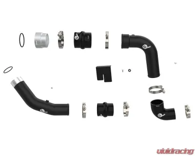 aFe Power Black BladeRunner Aluminum Hot and Cold Charge Pipe Kit Ford Diesel Trucks V8-6.7L td 2023-2024 - 46-20734-B