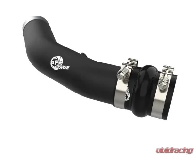 aFe Power Black BladeRunner 3" Aluminum Hot Charge Pipe Ford Diesel Trucks V8-6.7L td 2023-2024 - 46-20738-B